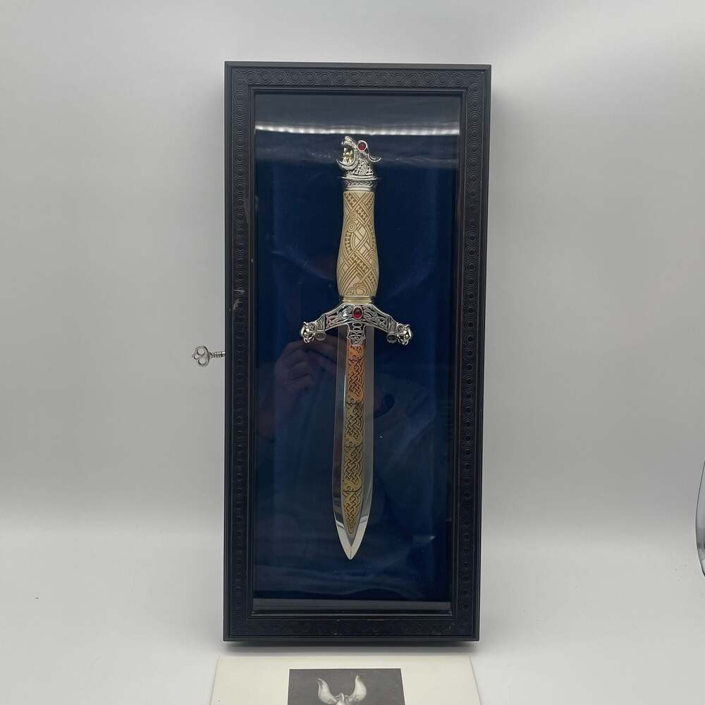 Franklin Mint The Viking Knife by Sid Birt - 24k Gold & Sterling Silver Dagger w